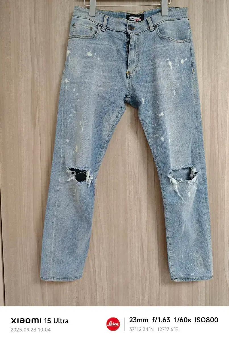 이태리 리프레젠트 정품 남자 디스진 청바지 32