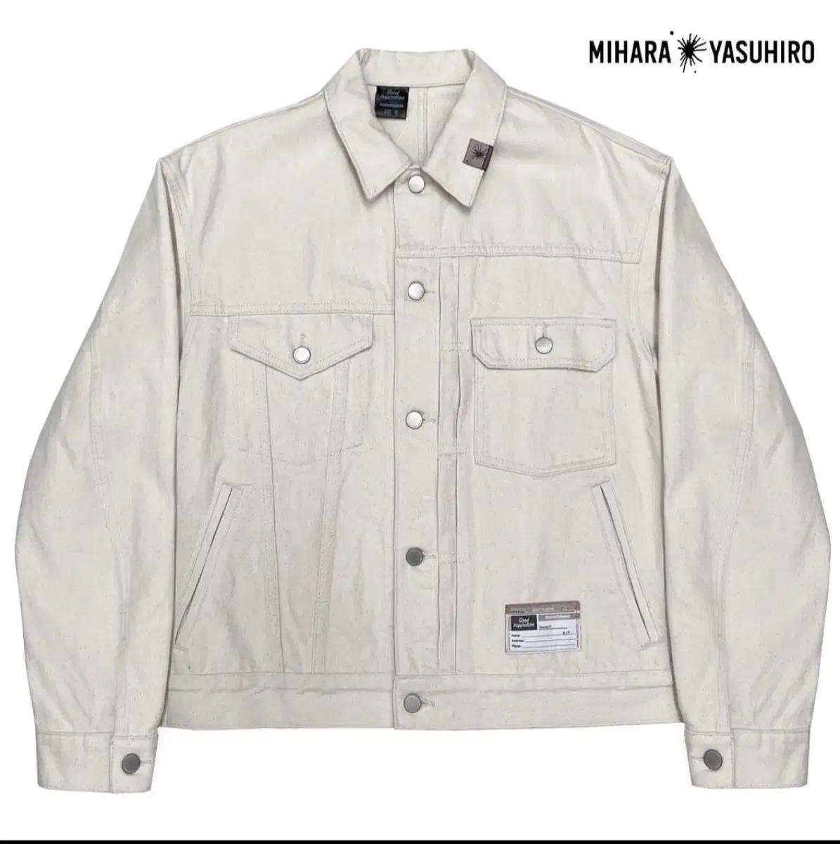 미하라 야스히로 크롭 자켓 아이보리 화이트