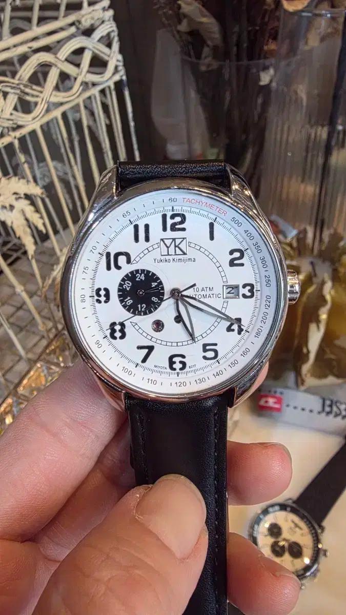 일본브랜드 Yukiko Kimijima 오토매틱 시계 가죽밴드