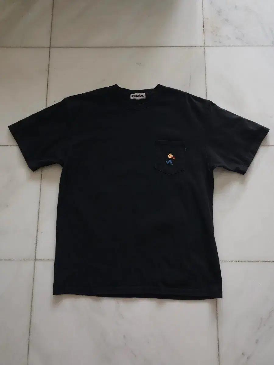 피치스(Peaches) 반팔 포켓 티셔츠 블랙
