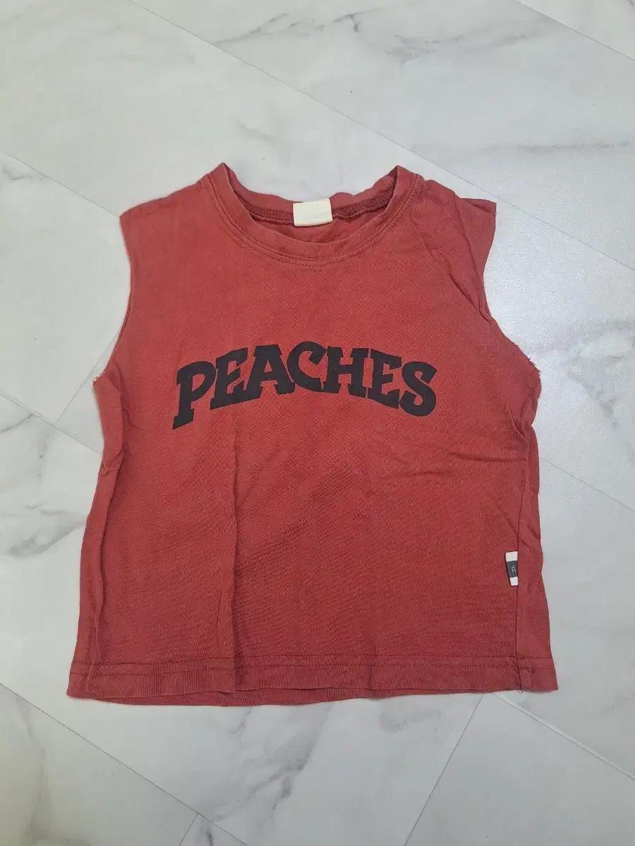 PEACHES 프린팅 민소매 티셔츠 아동