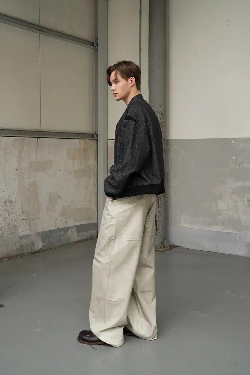 이예 yiyae 코팅 데님 더티화이트 L