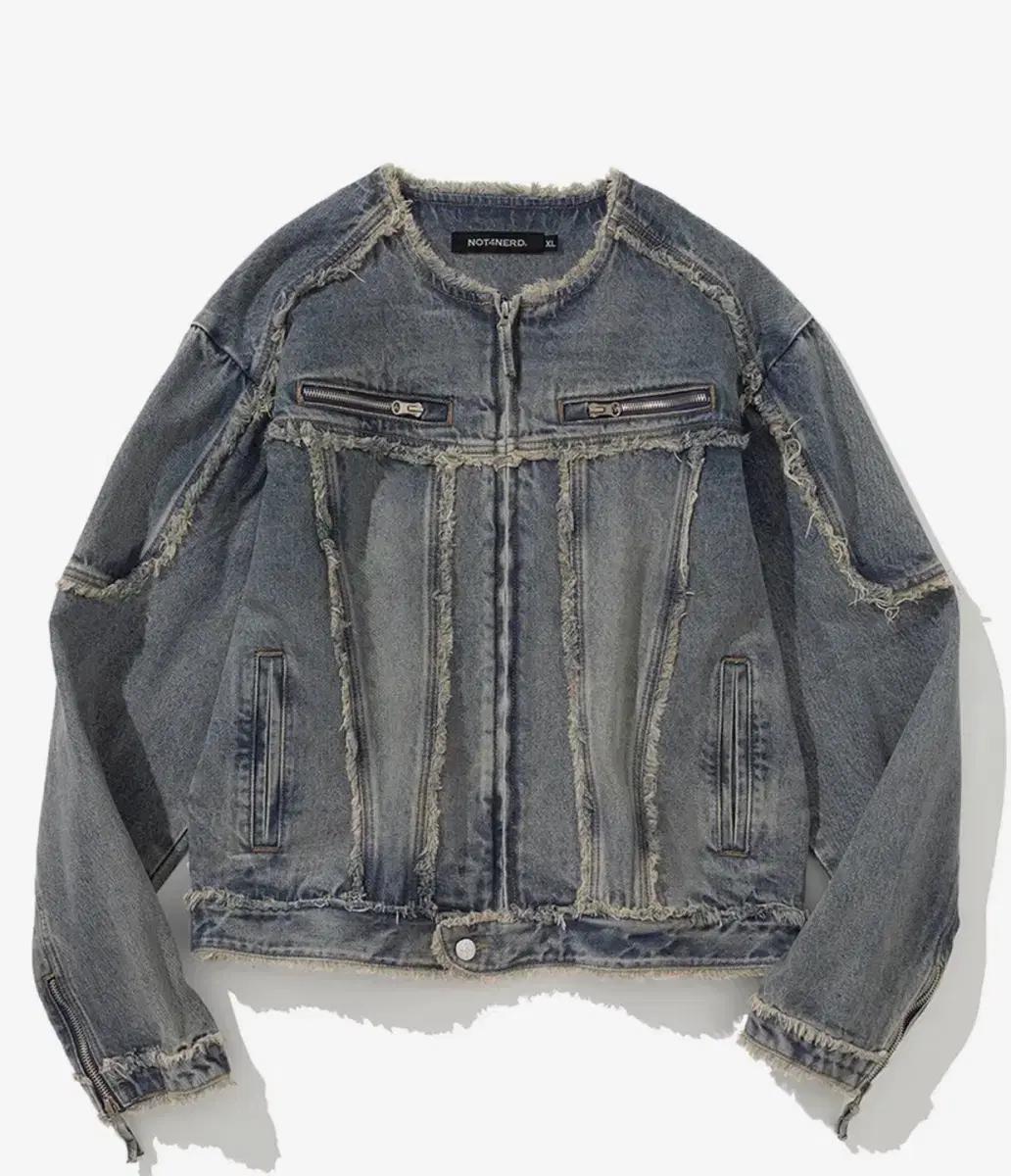 Cut Off Non-Collar Denim Jacket (L) 새상품