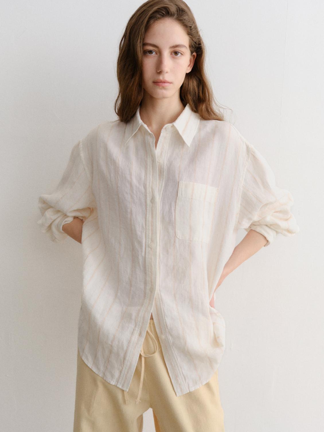 AREYOU SEOUL 아유서울 STRIPE LINEN SHIRT