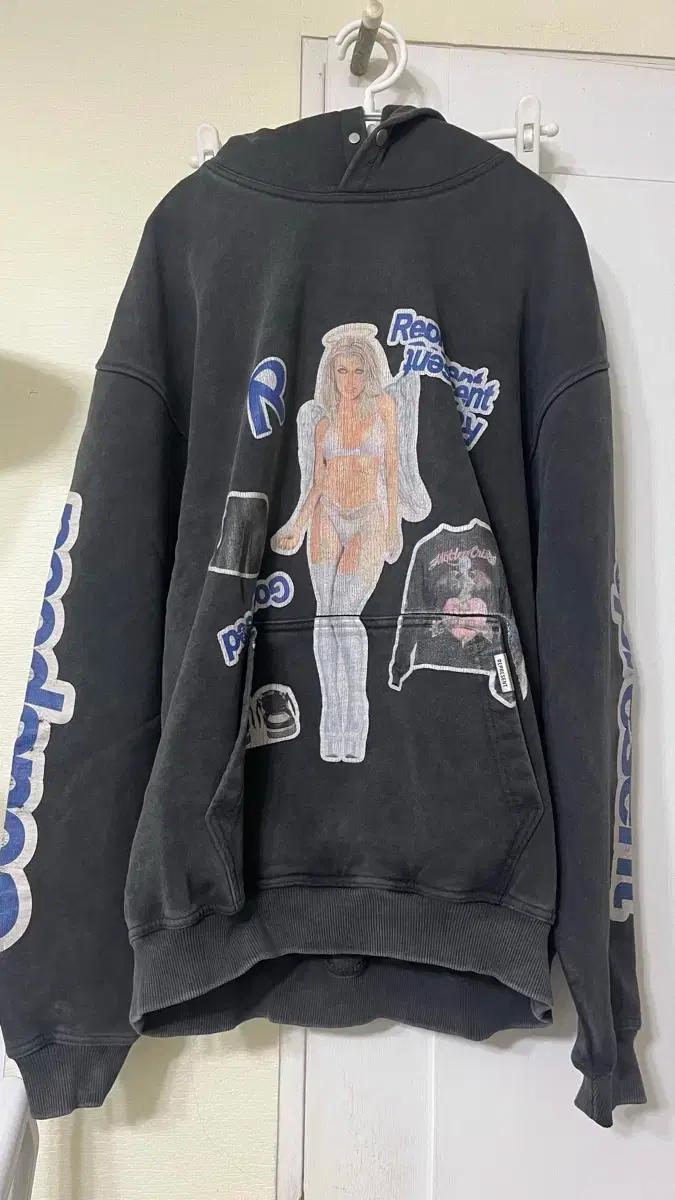 리프레젠트 후디 빈티지 그레이블랙