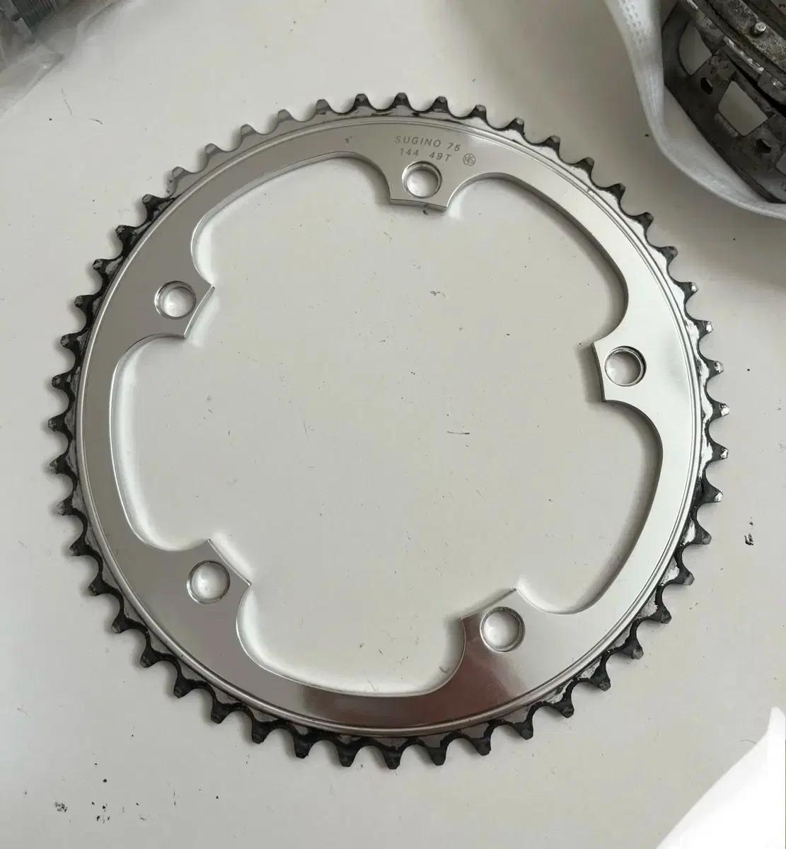 스기노75 픽시 실버 체인링 49t