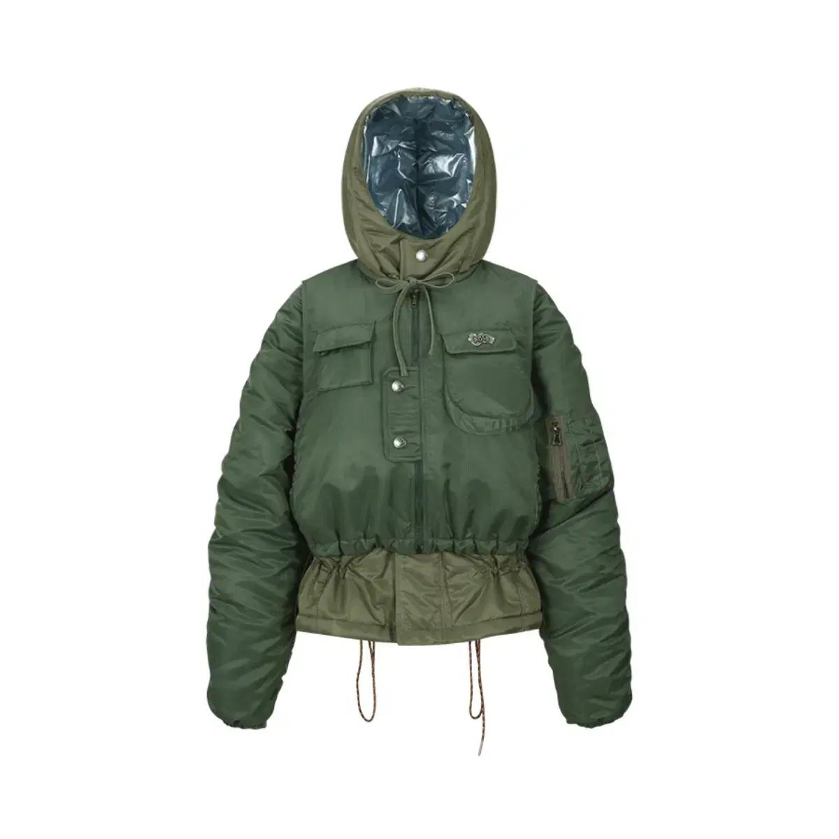 (S/M) 앤더슨벨 헤이든 베스트 레이어드 패디드 자켓