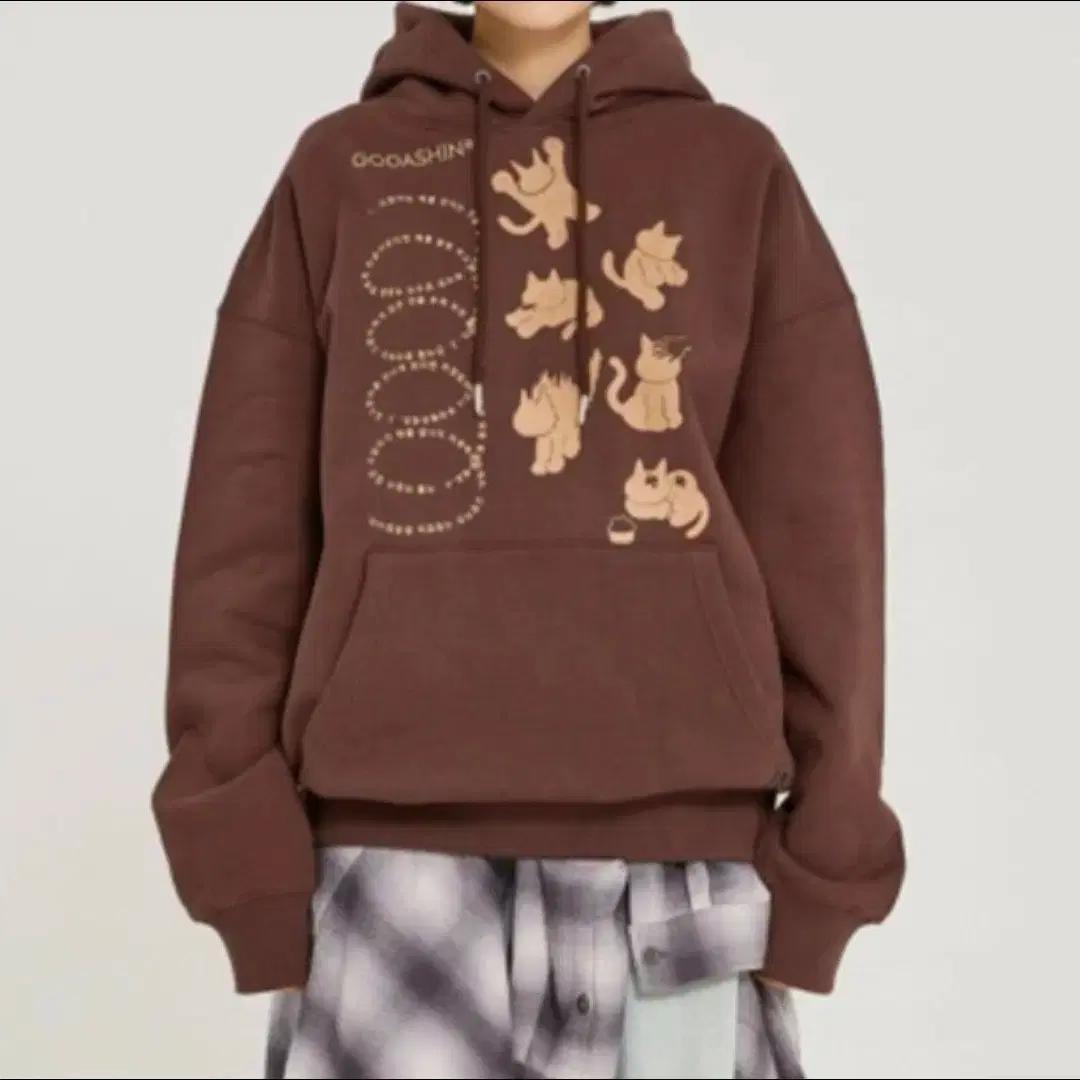 새상품)고다신 고양이백서 후드티 M