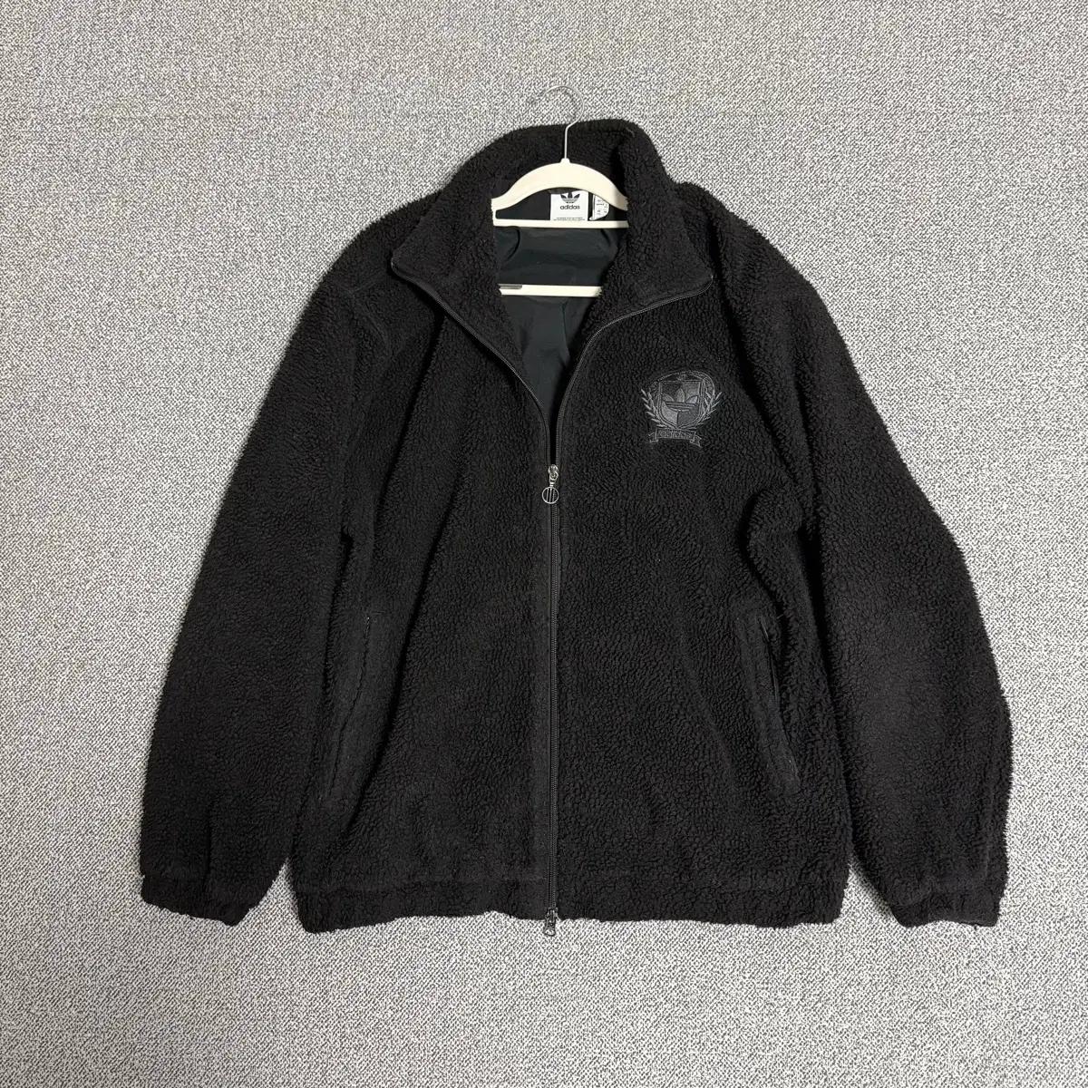 아디다스 파이어버드 털 후리스 뽀글이 블랙 2XL