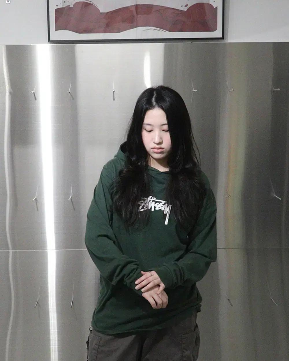 스투시 STUSSY Green Hoodie
