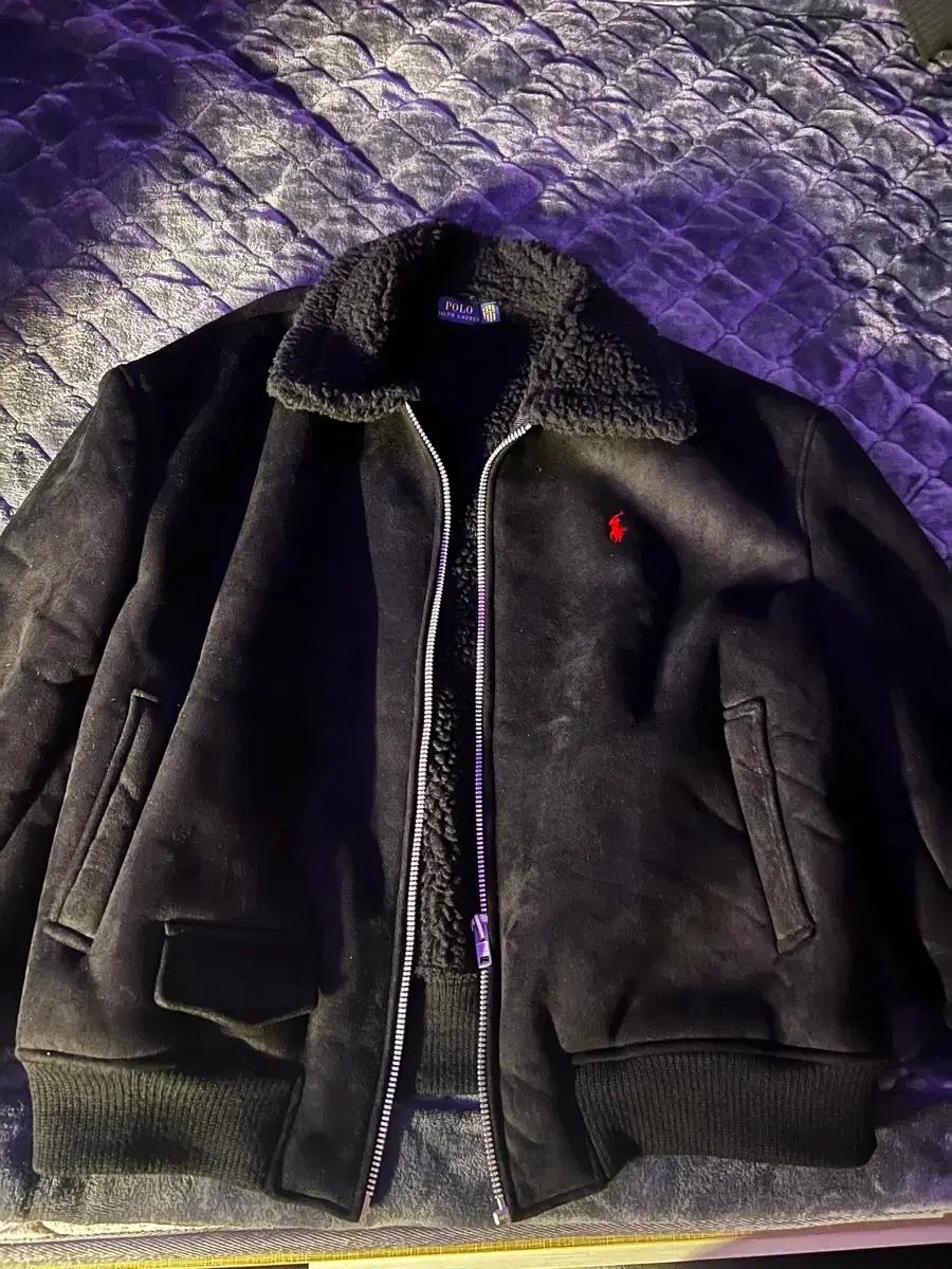 폴로 양털 자켓 블랙