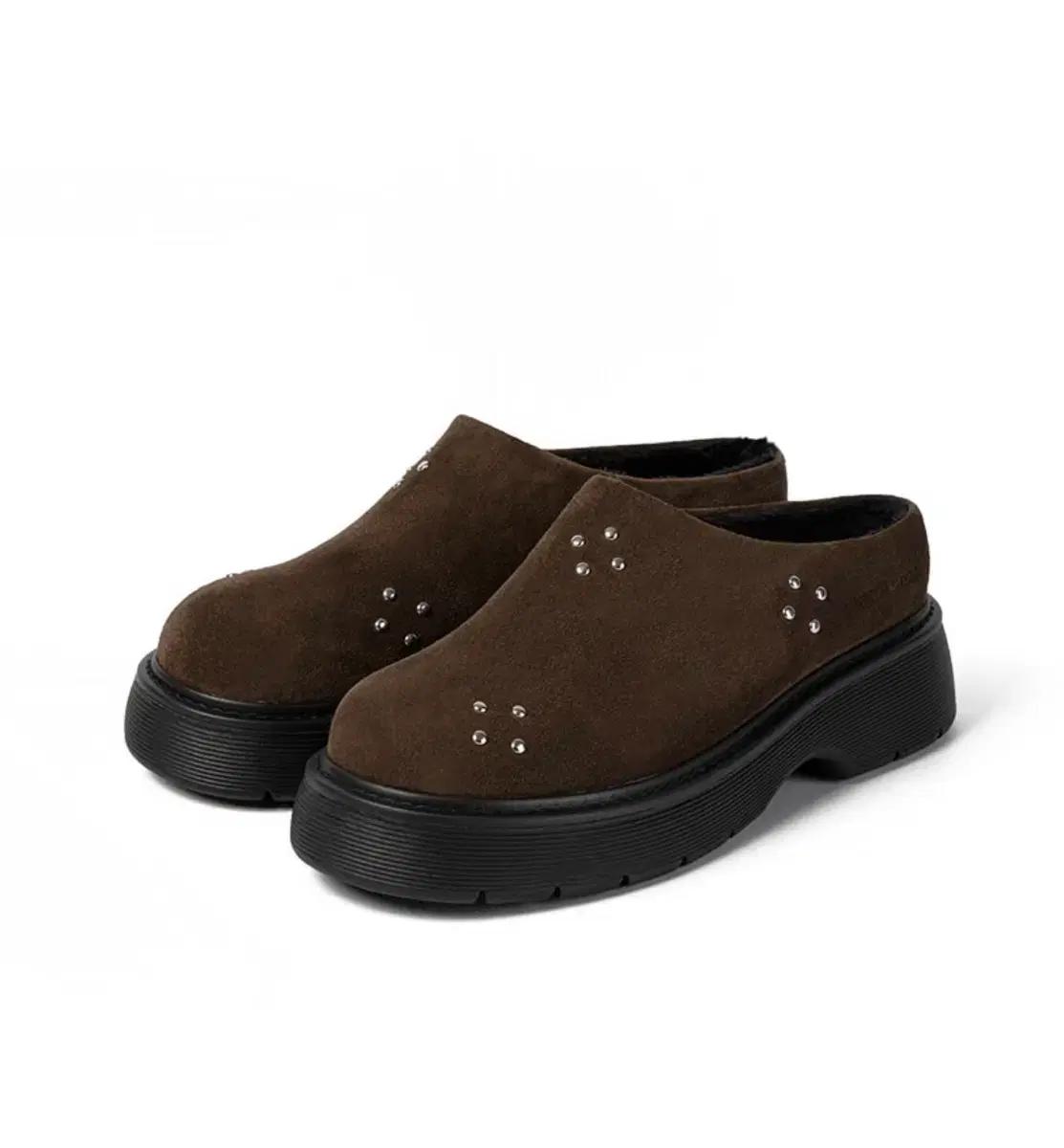 KHIHO NOREL FUR CLOG BROWN