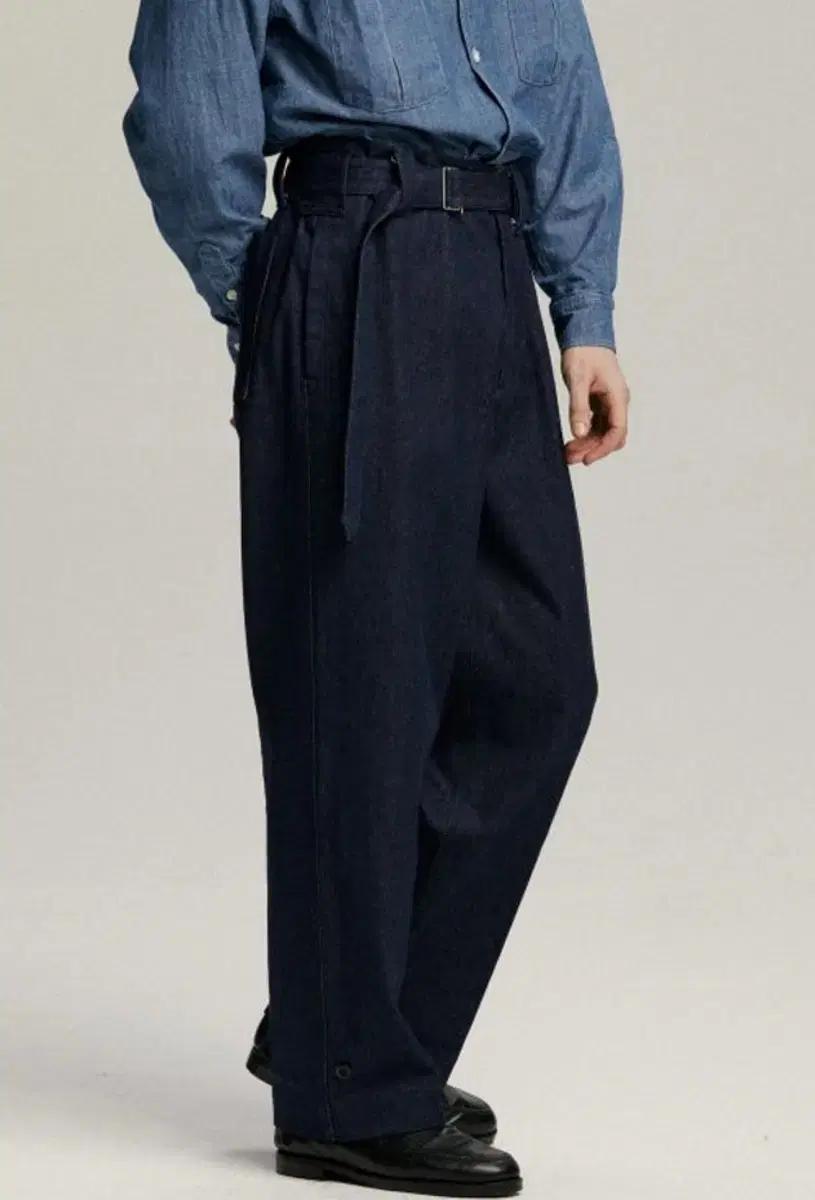 비헤비어 M35 MIL PANTS 4 NON-WASHED DENIM