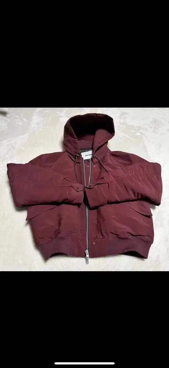 HALEINE 후드 봄버 버건디