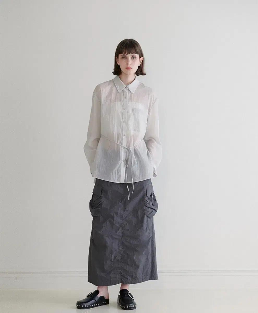 레이브 See-through Slit Cut Shirt 시스루 셔츠