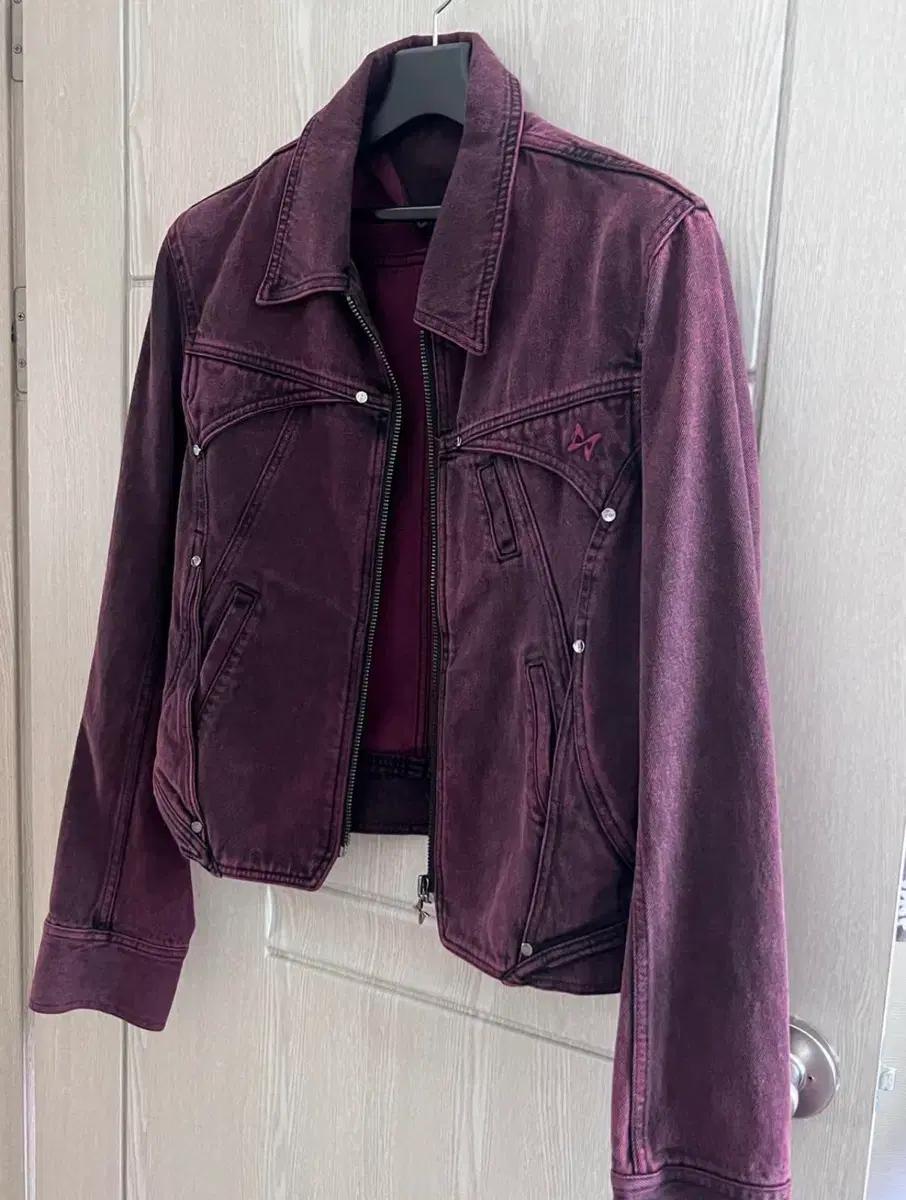 BLR 버건디 데님 자켓