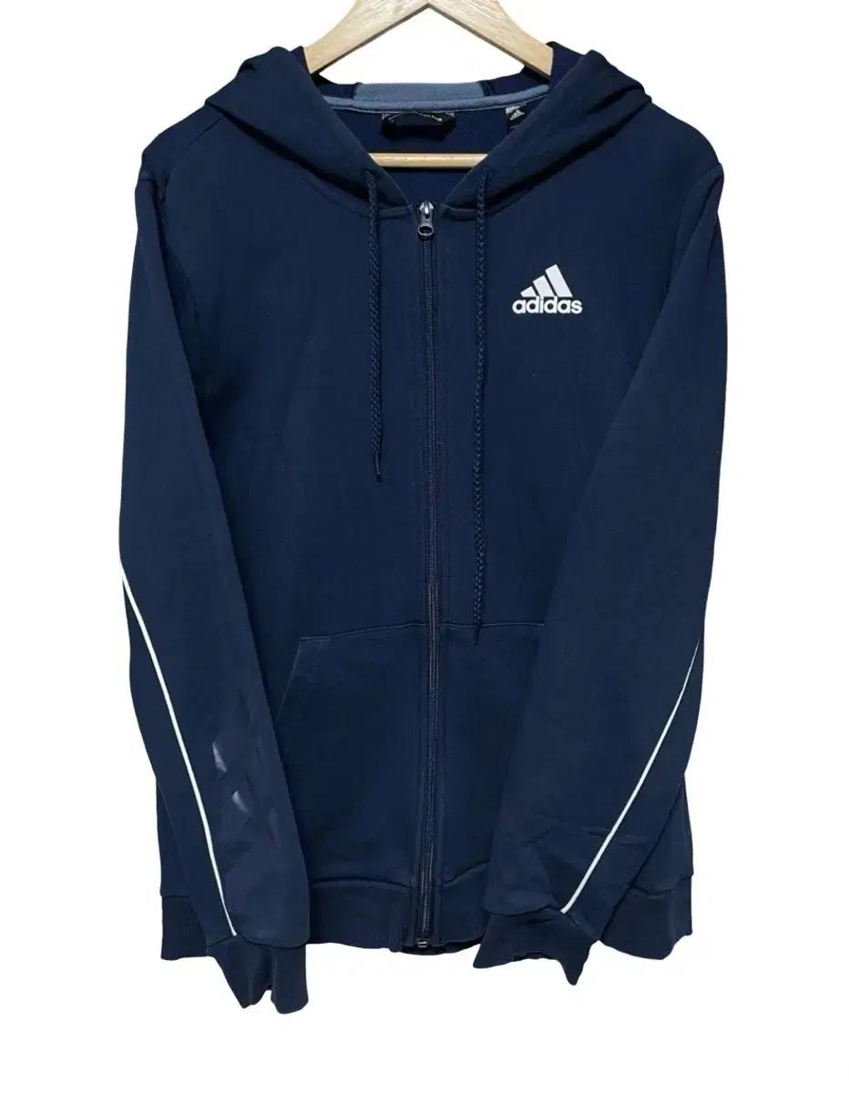 아디다스 Basketball 농구 네이비 후드집업 XL