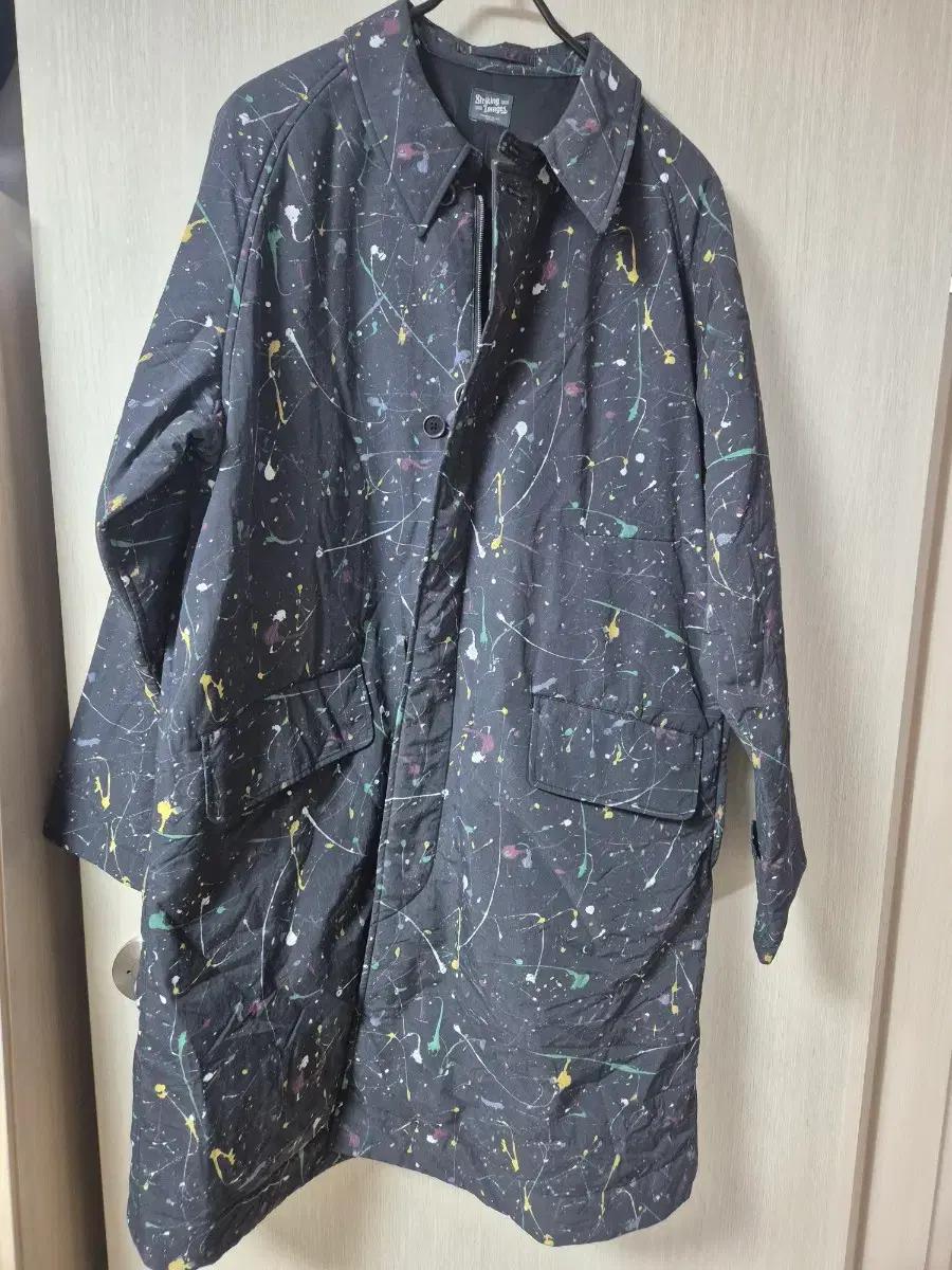 (정품) 네이버후드 X 올드조 프린팅 야상 롱코트 점퍼 18fw 협업