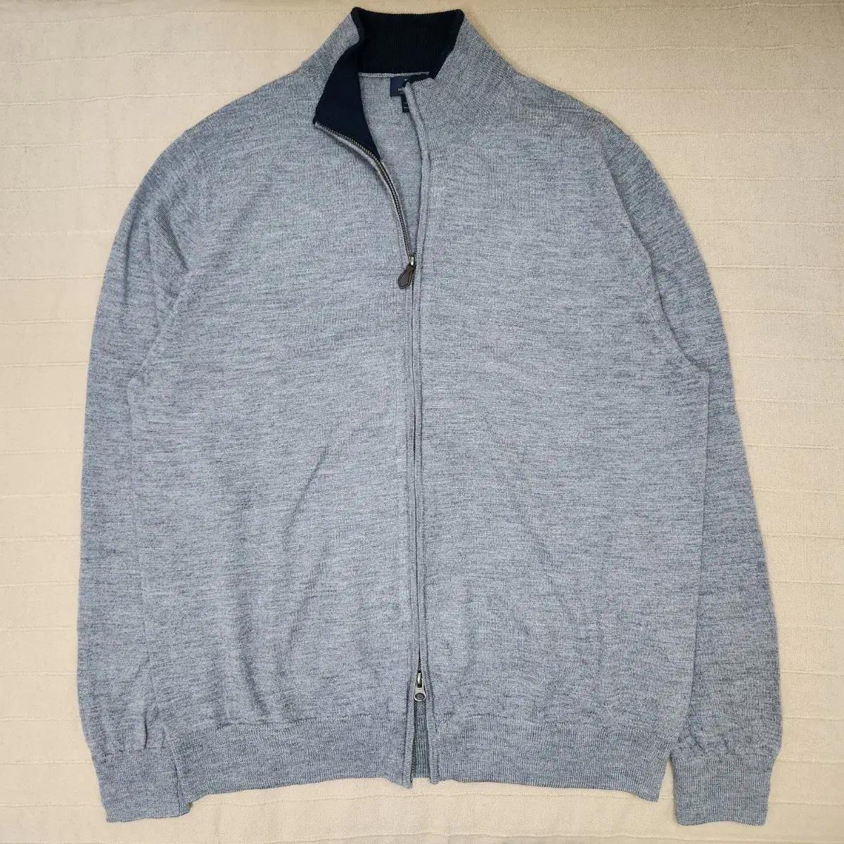 브룩스브라더스 그레이 니트 집업 XL