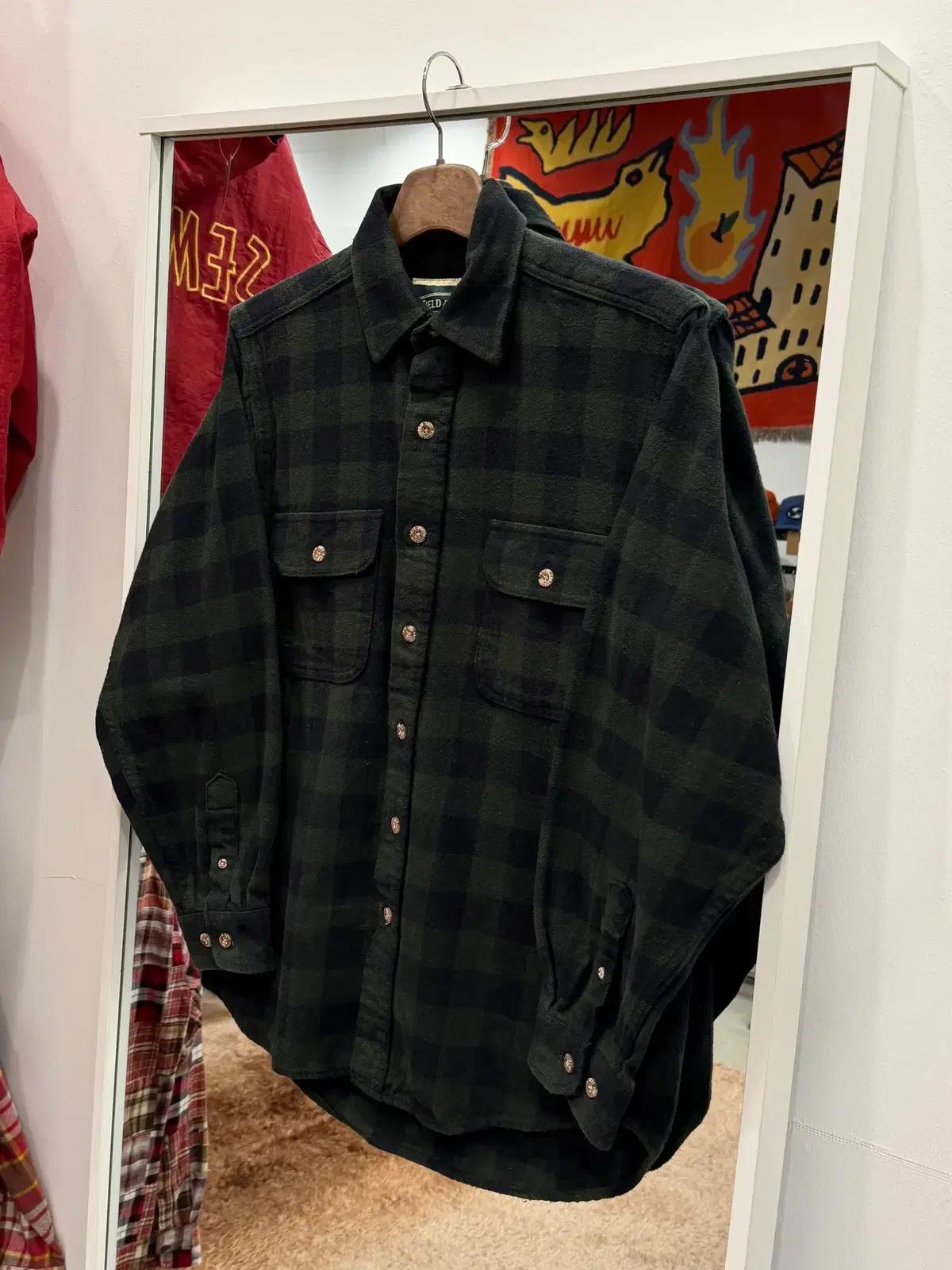 00s Field & Stream 빈티지 플란넬 체크 셔츠