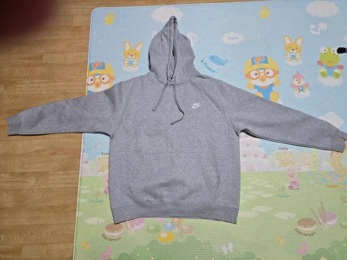나이키 회색 기모 후드티 XL