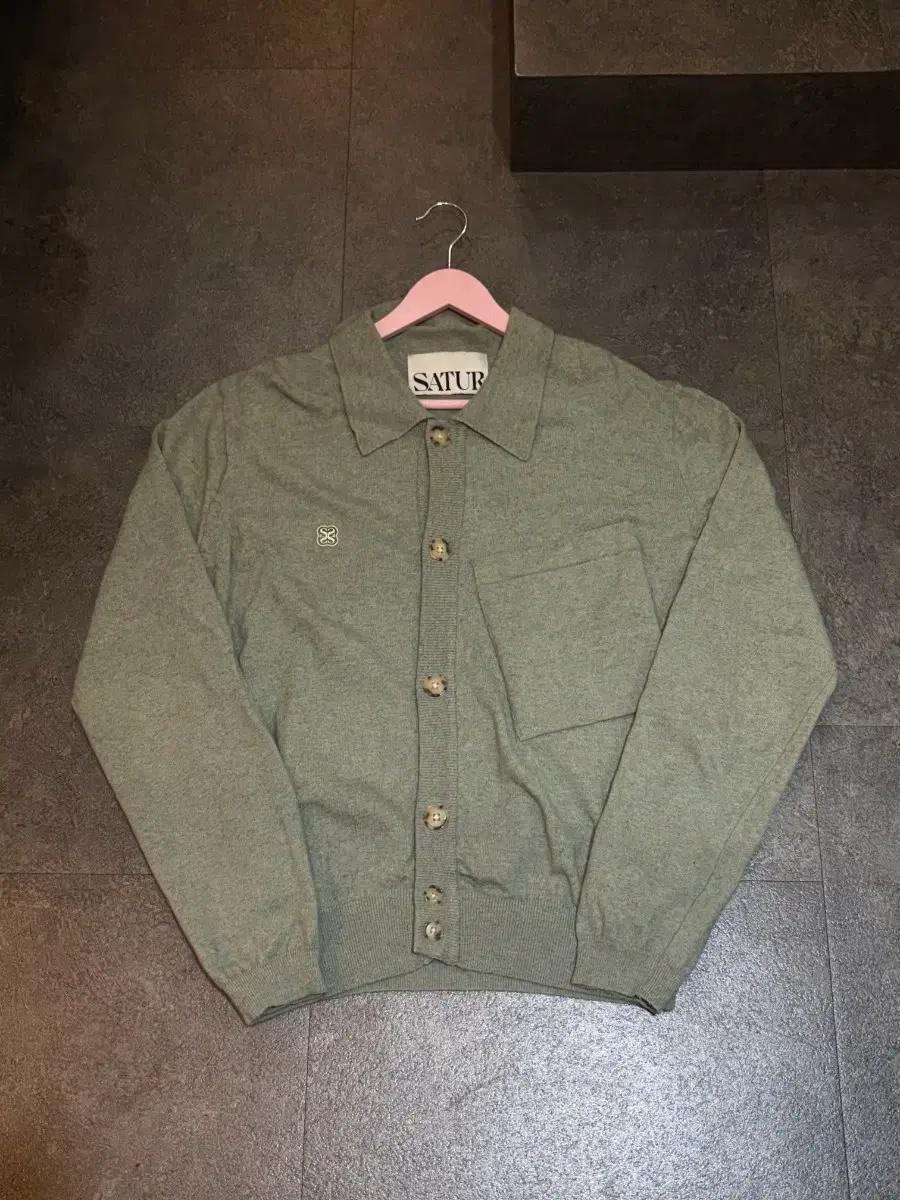 세터 라쿤 칼라 셔츠 가디건 L사이즈