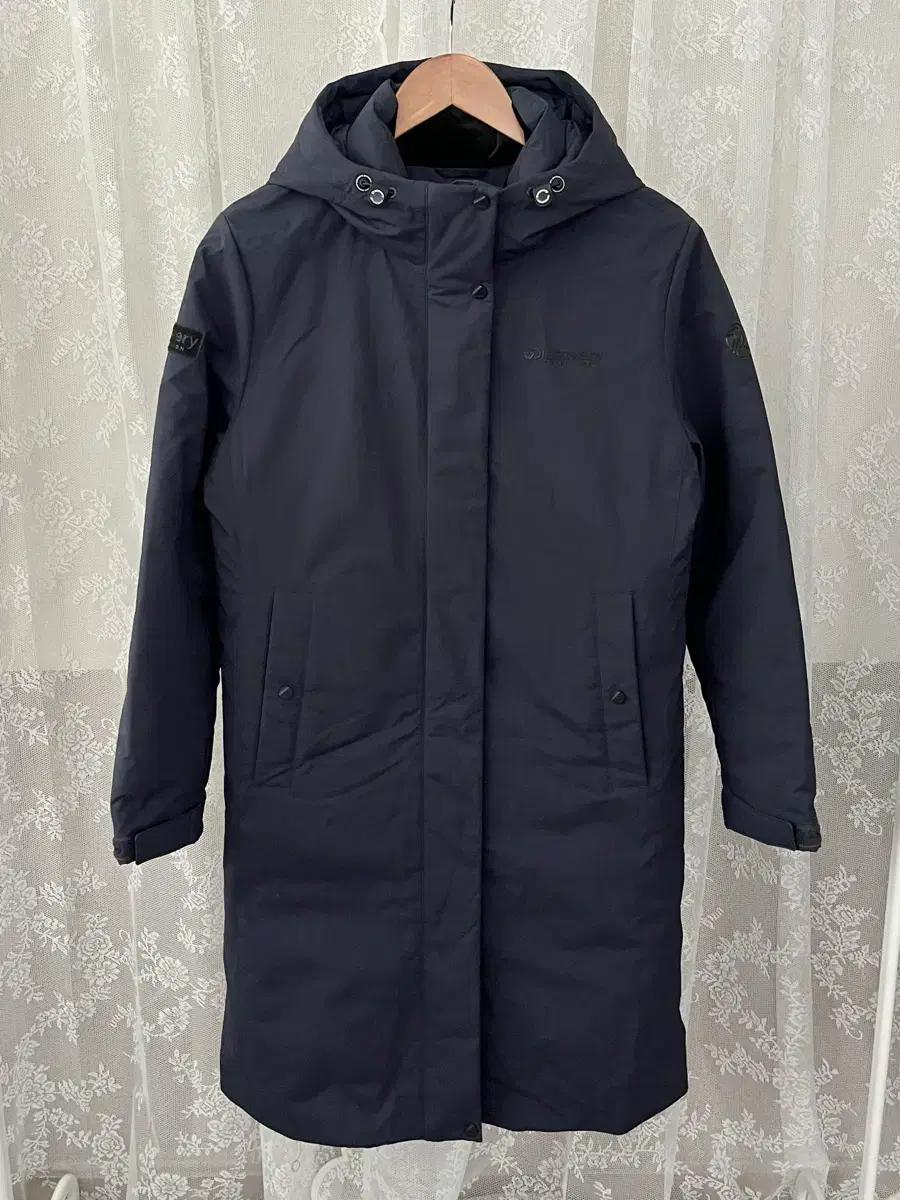 95) 디스커버리 덕다운 롱 코트 패딩 네이비