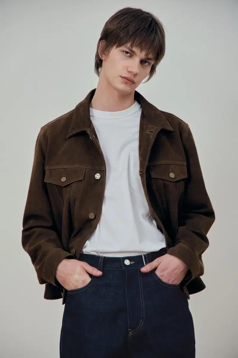 Stu 고트 스웨이드 트러커자켓 m 팝니다