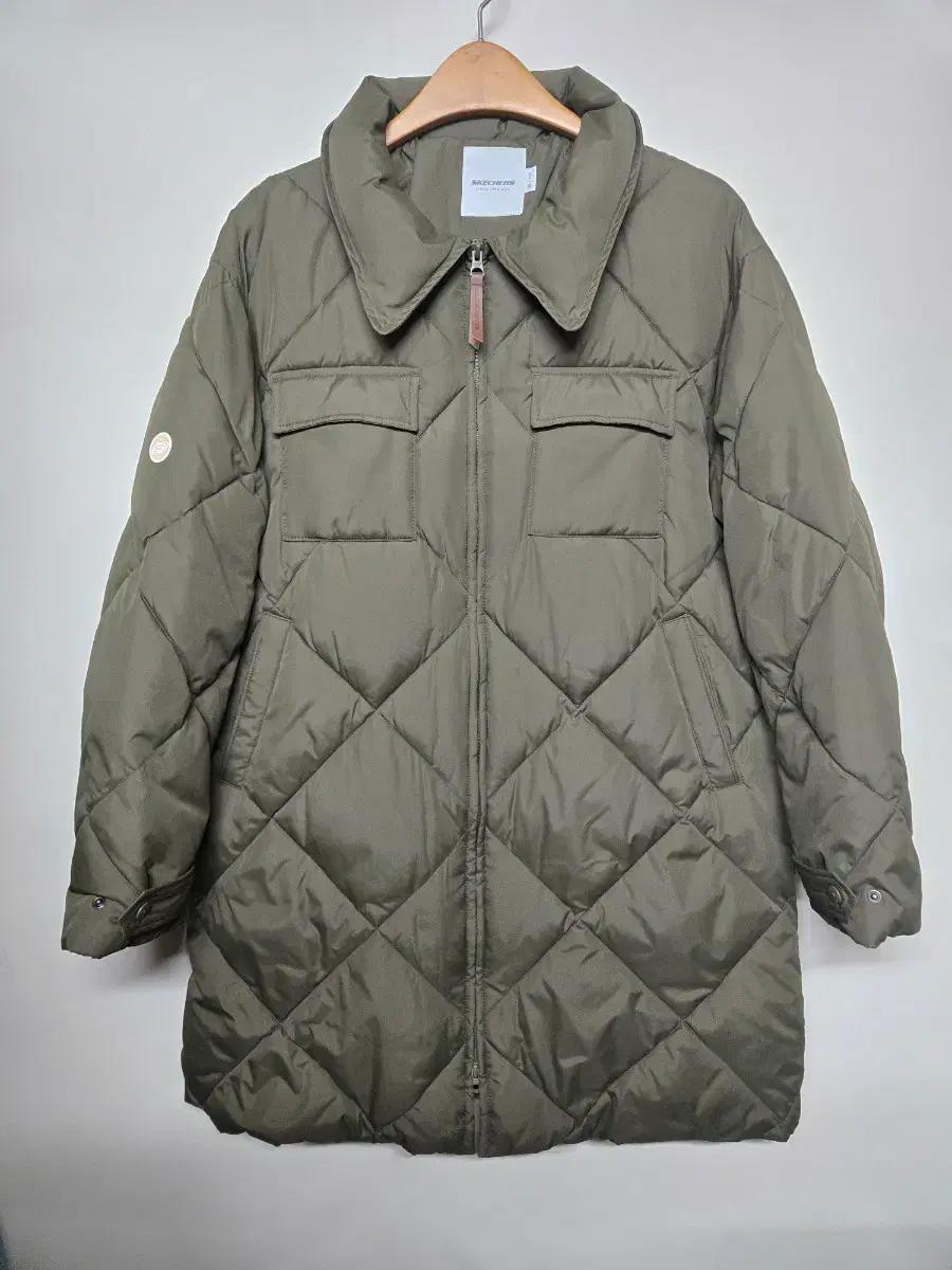 스케쳐스 카키색 퀼팅 자켓 코트 여105