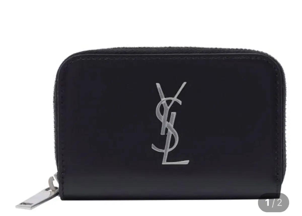 생로랑 블랙 지퍼 카드지갑