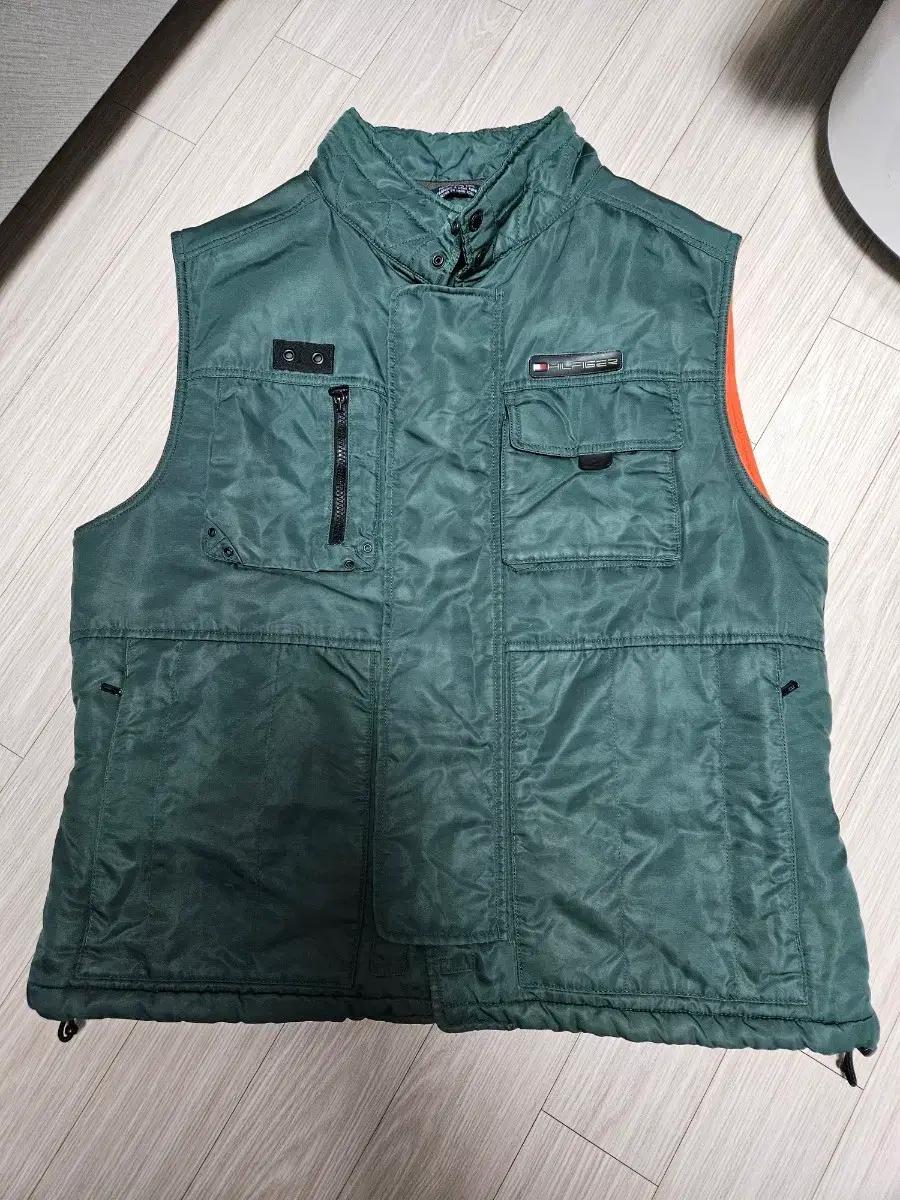타미힐피거 밀리터리 후리스 등산 캠핑 조끼 110 XL