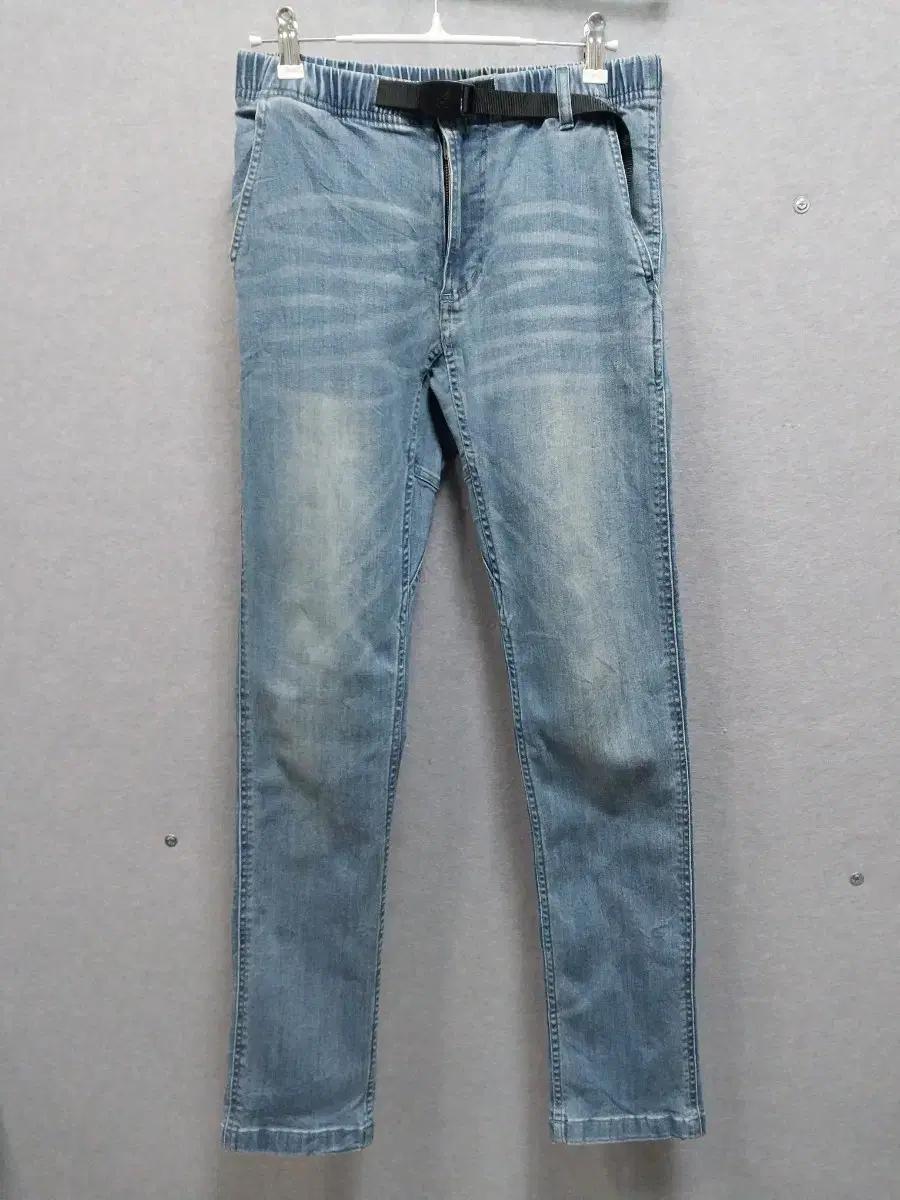 그라미치.gramicci 빈티지 청바지 데님 팬츠 허리 밴딩 벨트 바지