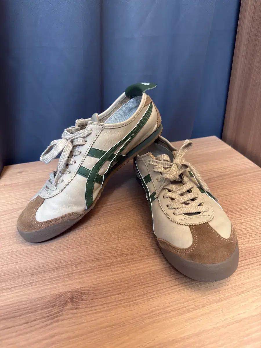 오니츠카타이거 멕시코66 베이지 그라스 그린270mm