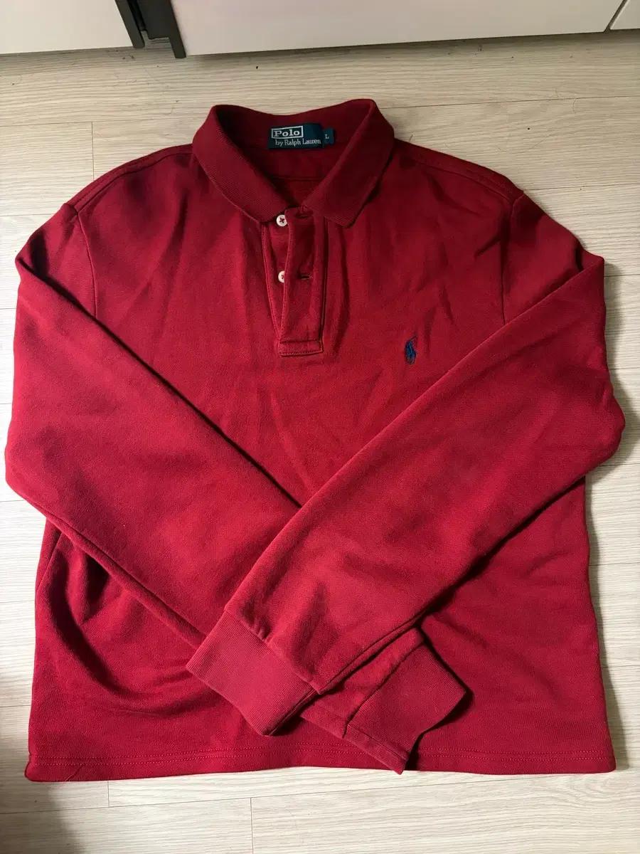 폴로 랄프로렌 긴팔 카라티 레드 L