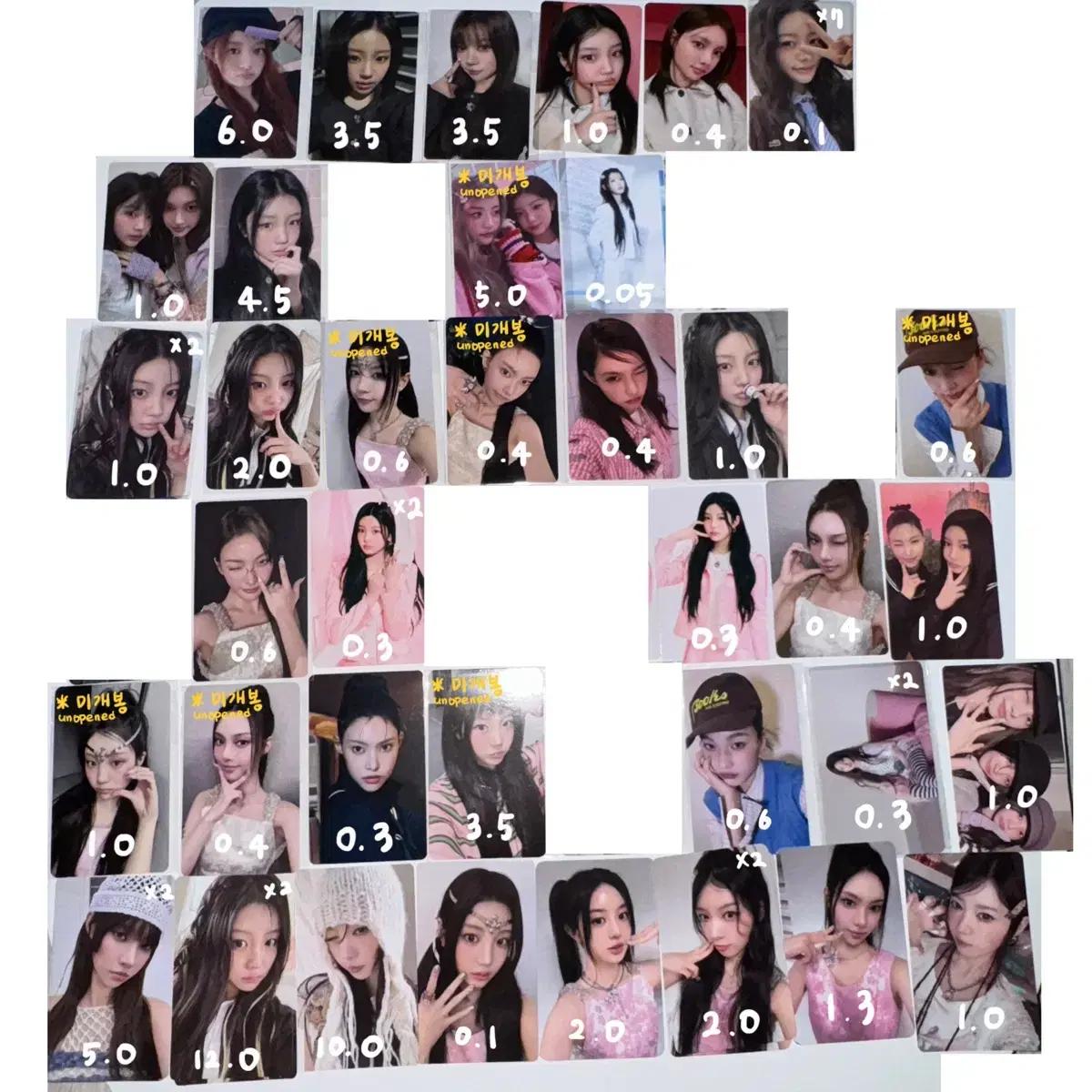 아일릿 포카 윤아 민주 모카 원희 이로하 키링 럭드 미공포 캔뱃지 팝업