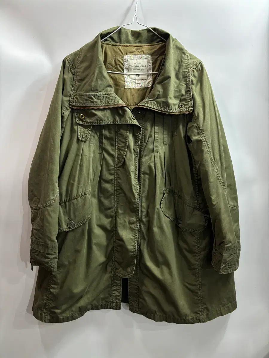(85) 써스데이 아일랜드 여성 야상 자켓 카키 (내피포함) 4.9