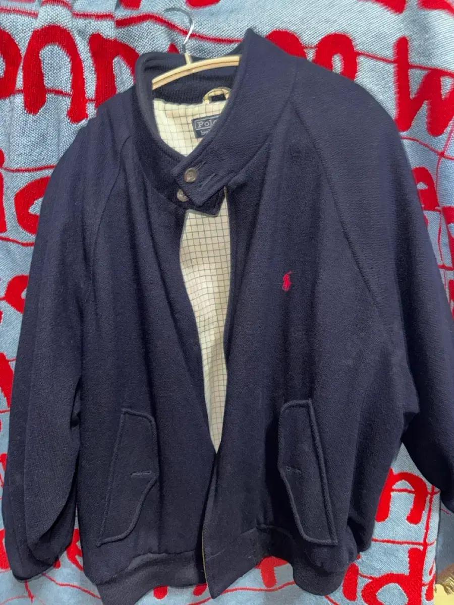 90s폴로 랄프로렌 울 바라쿠다 헤링턴 자켓 G9 네이비 XL(네고문의)