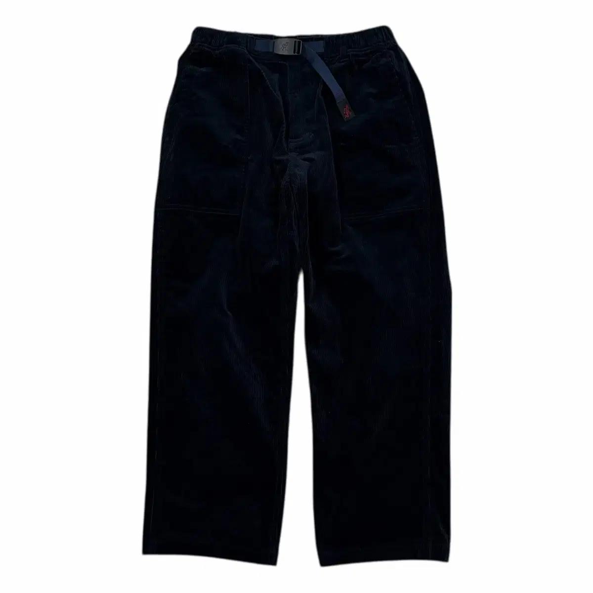 그라미치 코듀로이 루즈 테이퍼드 팬츠 바지 네이비 S