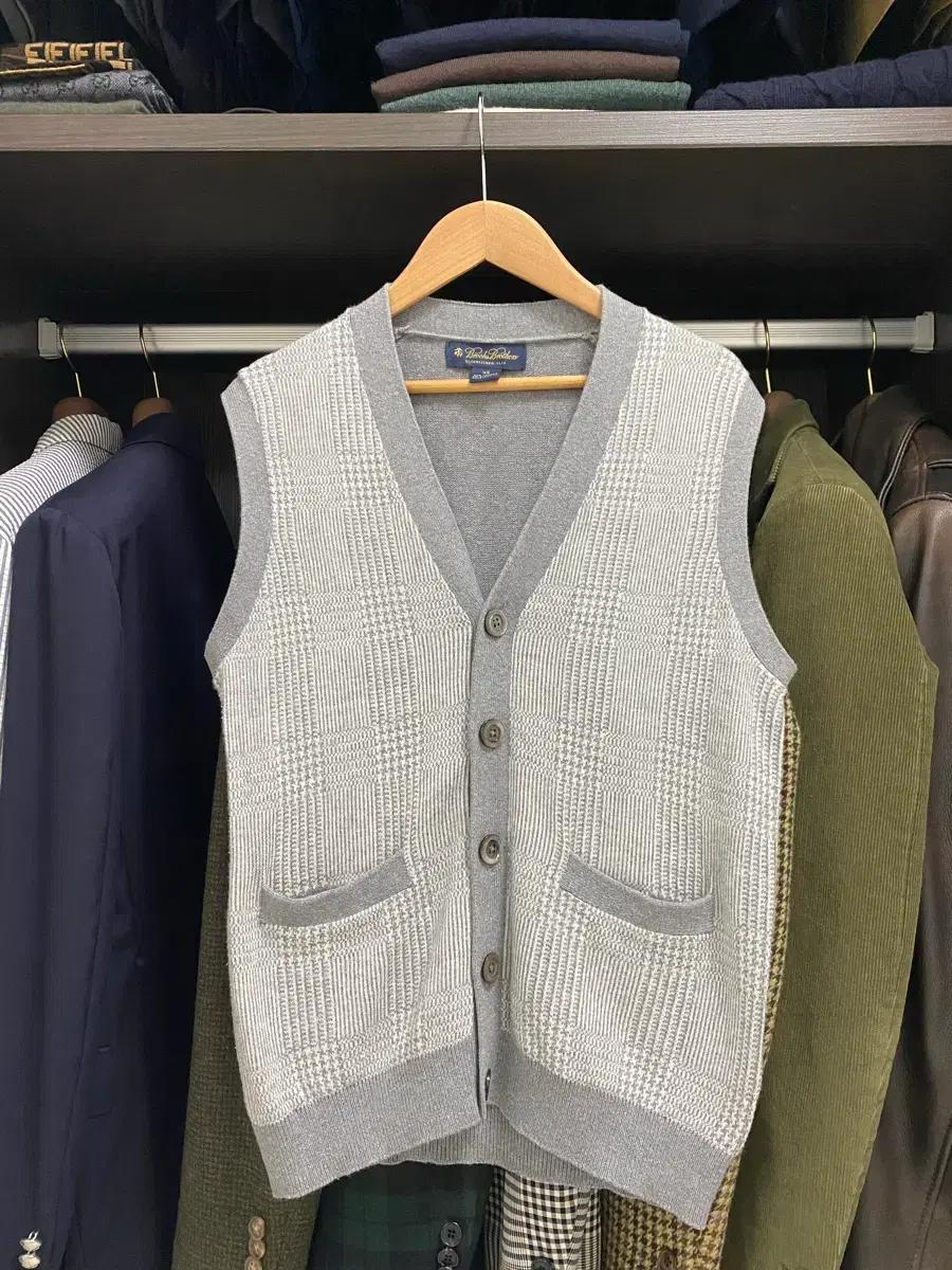 브룩스 브라더스(Brooks Brothers) 글랜체크 니트 베스트