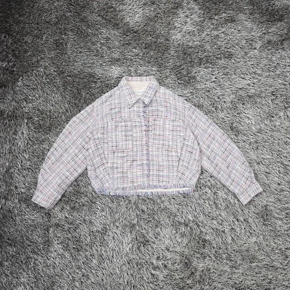 써스데이 아일랜드 체크 트위드 셔츠형 재킷/여성(S)/JP1204