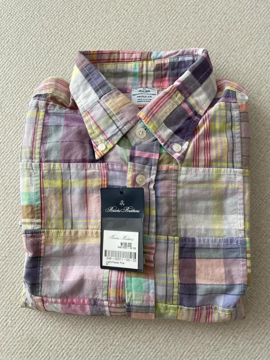 브룩스브라더스 마드라스 체크 셔츠 새상품 판매합니다.