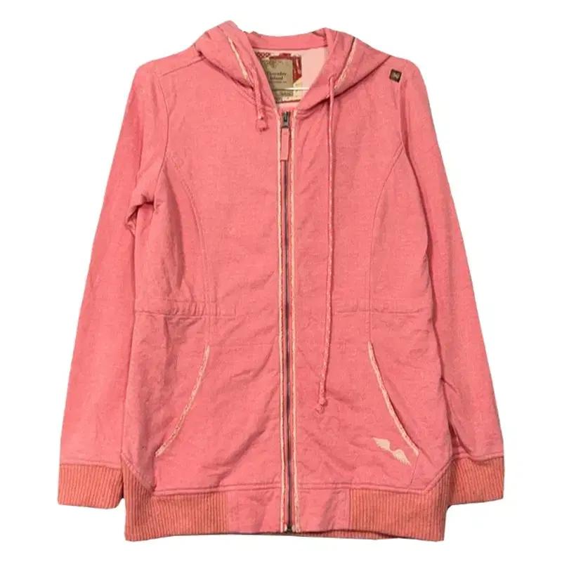 써스데이아일랜드 코랄 날개 자수 롱 후드집업 85(S)