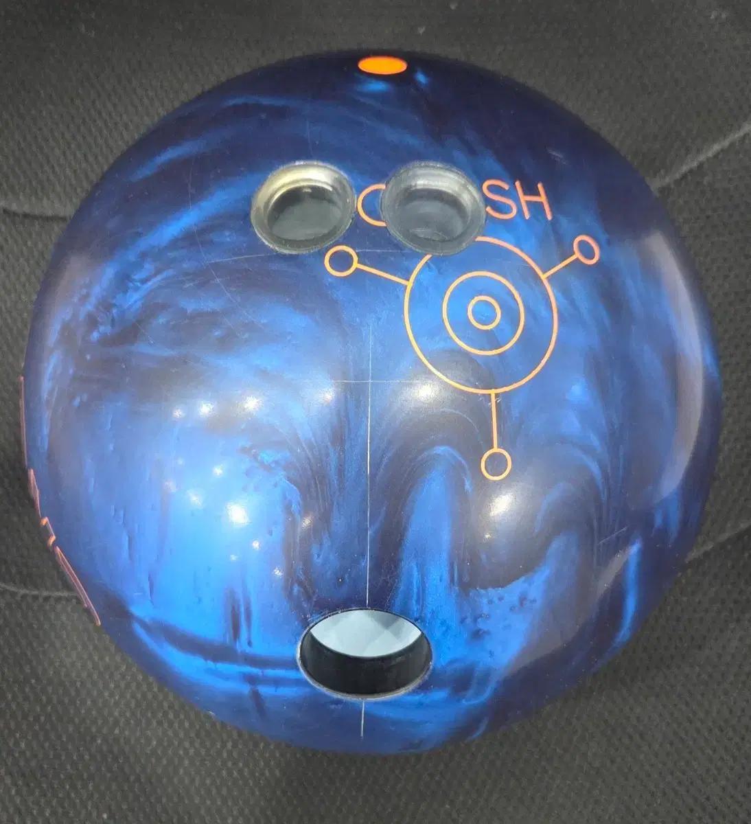 중고 볼링공 에보나이트 크러쉬 블루 우레탄 15p