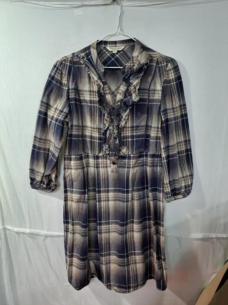 {만원빈티지}(M) 써스데이아일랜드 여성 체크 원피스