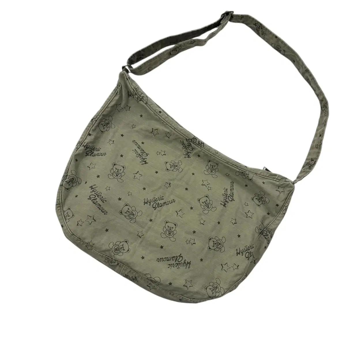 히스테릭글래머 퍽베어 숄더백 카키