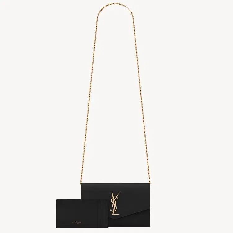 생로랑 그랑 드 뿌드르 업타운 체인 월렛 블랙 6077881GF0J100