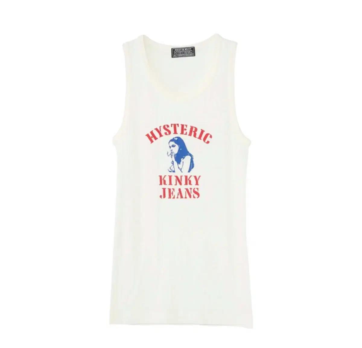 히스테릭글래머 킨키 진 슬리브리스 화이트