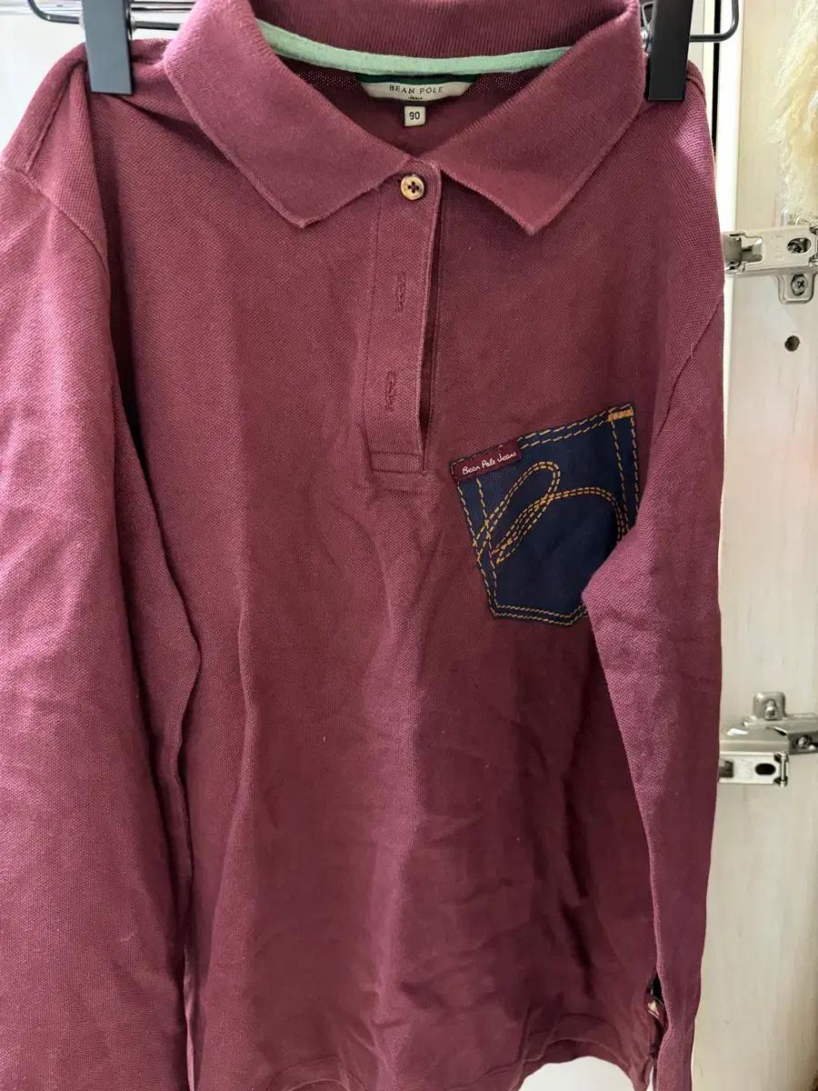빈폴 90사이즈 포켓 긴팔 폴로티