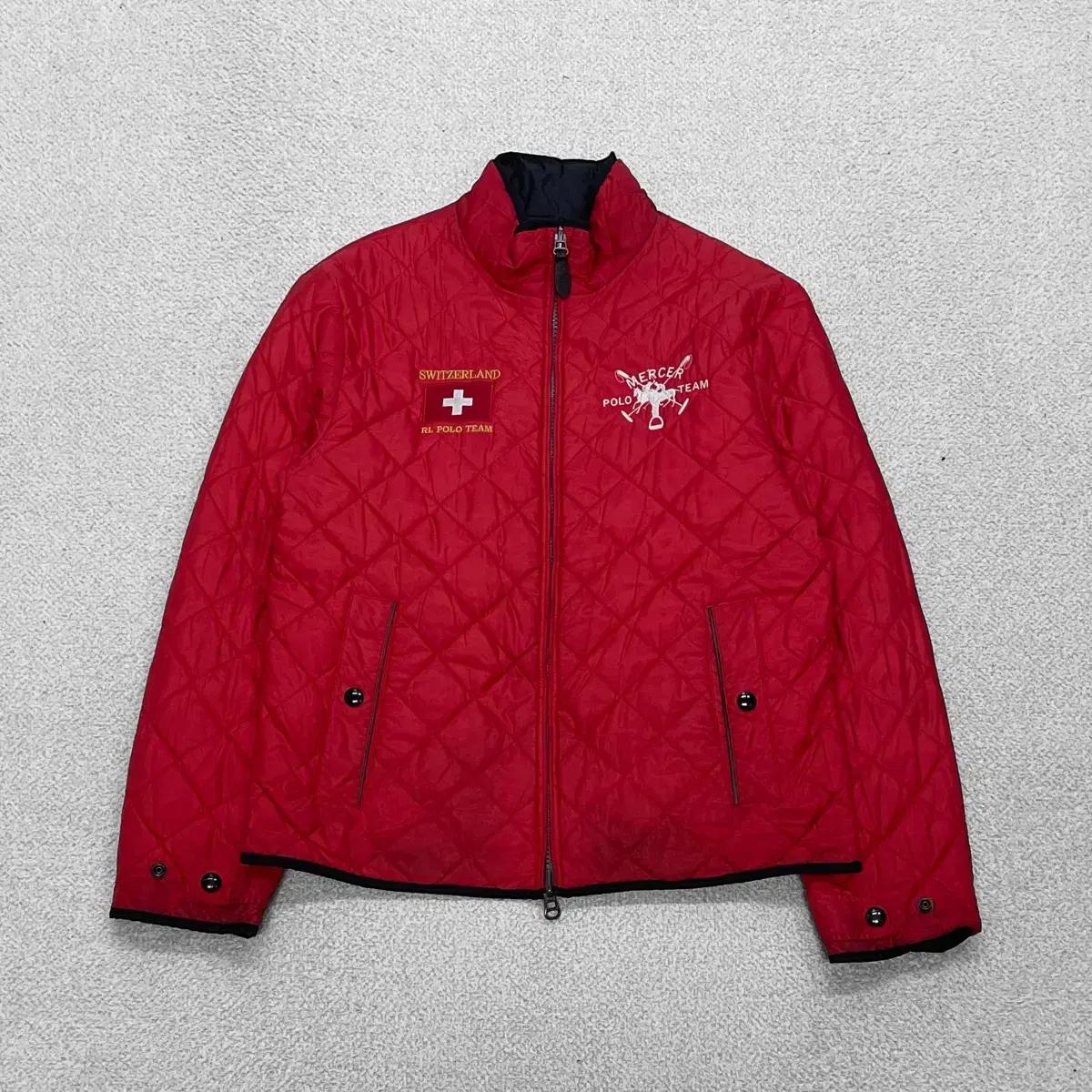폴로 랄프로렌 스위스 레이싱 리버시블 퀄팅 자켓 레드