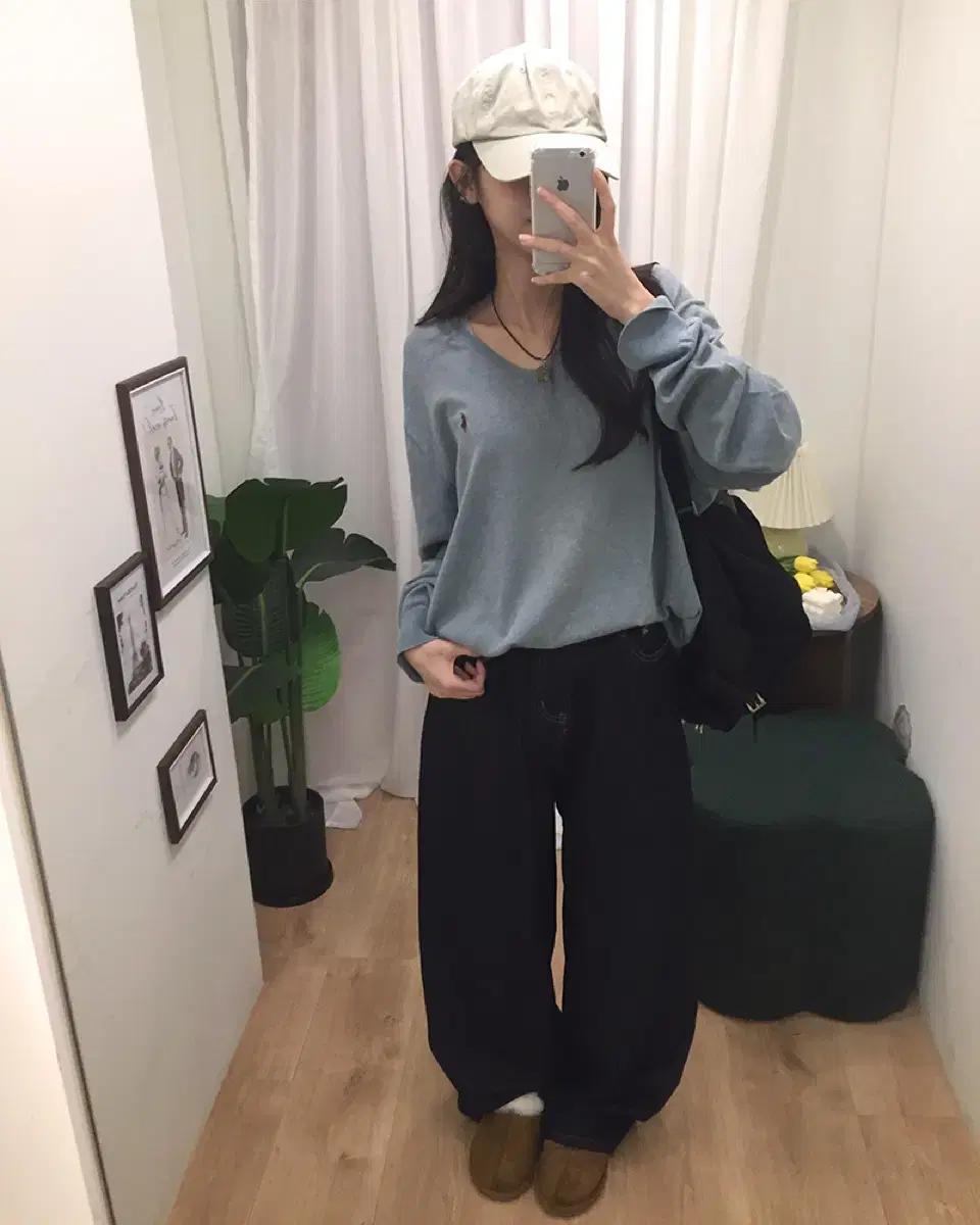 공용 폴로V넥 니트 95~100